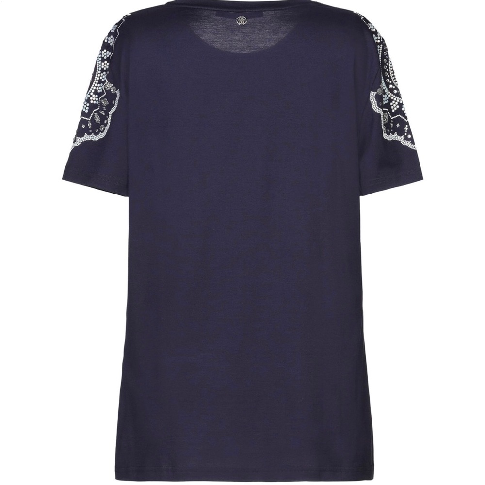🍎 SOLD 🍎Roberto Cavalli T-shirt 12 Navy tshirt - Picture 6 of 7